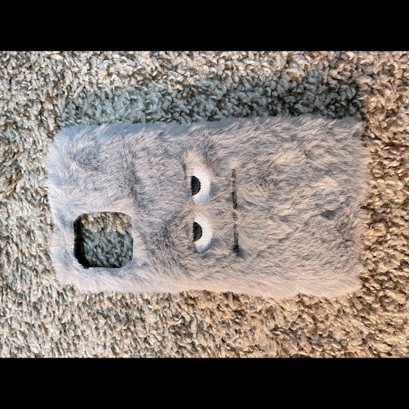 iPhone 12/12 Pro Case (Furry Grumpy Monster Face) - Picture 1 of 3